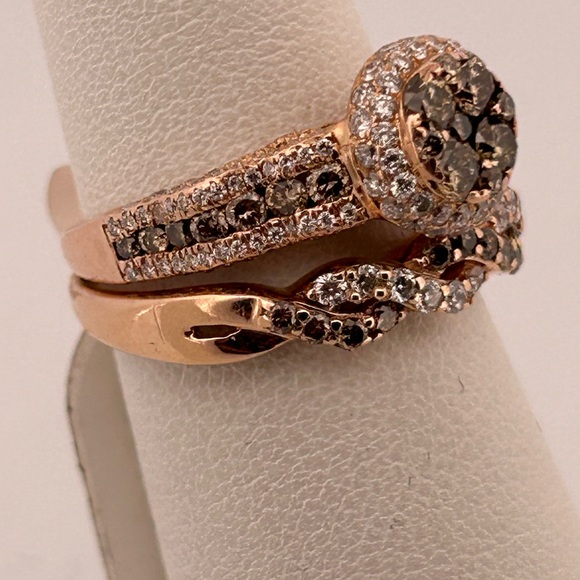406424 14k Rose Gold Diamond Engagement Ring set 1.56 cttw. With appraisal - Picture 5 of 5